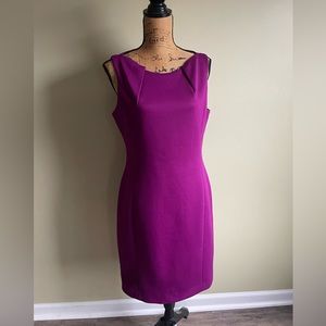 Tahari Purple  Sleeveless Dress